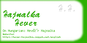 hajnalka hever business card